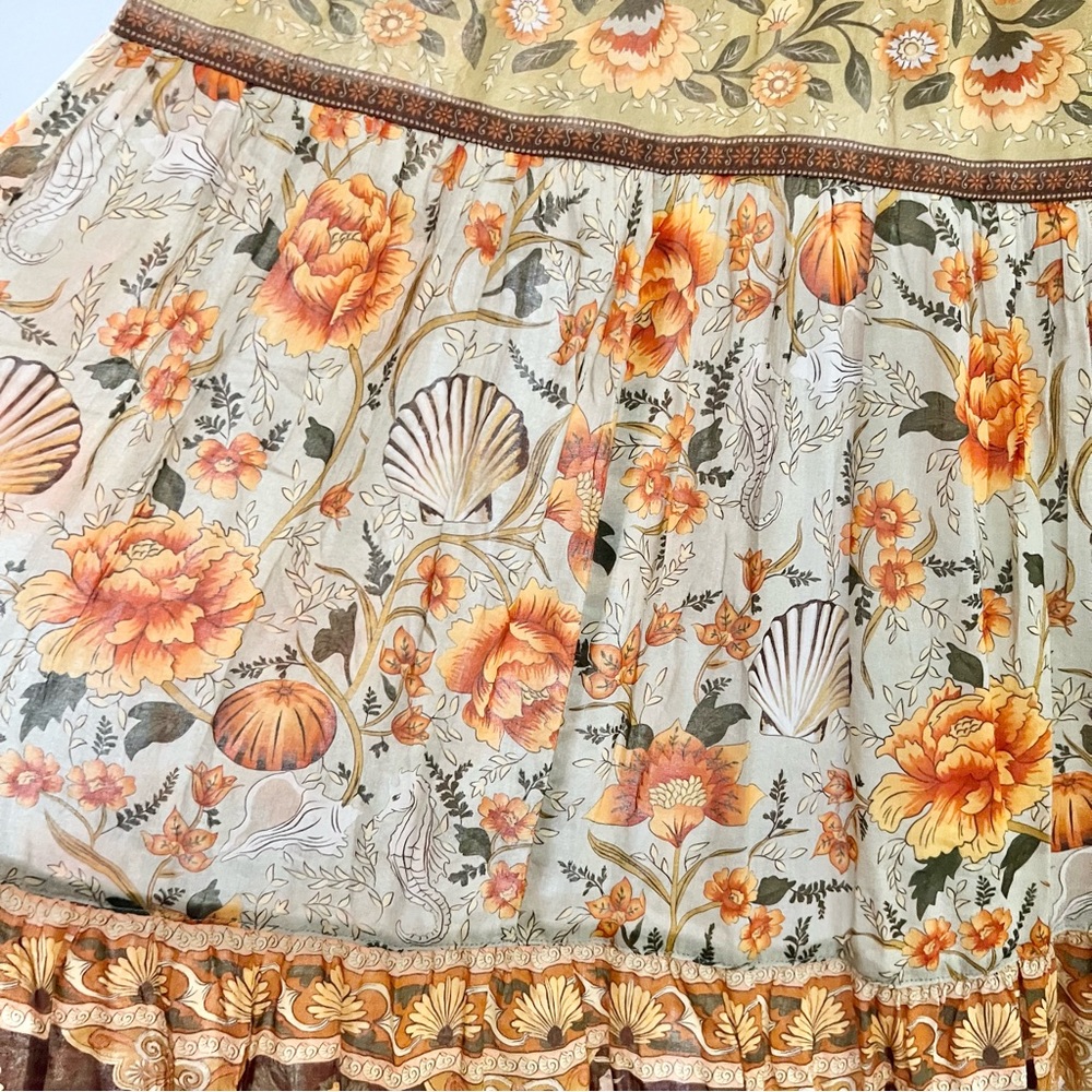 New Spell & The Gypsy Seashell Floral Dress x Free People Size Small - Yellow - Picture 6 of 9